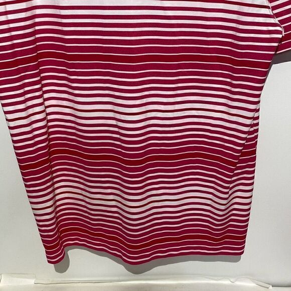 Nike Golf Tour Performance Men's Pink White Dri Fit Stripe Polo Shirt Size 2XL - Picture 7 of 9